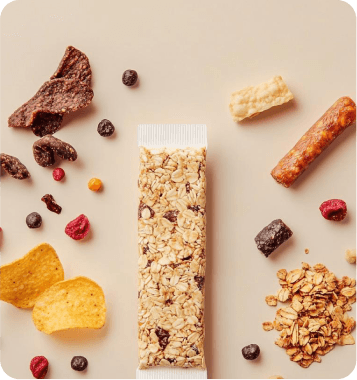 Healthy snacks and food items